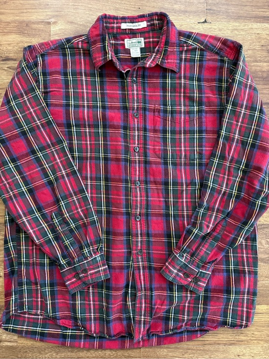 L.L. Bean Other - L.L. Bean Red and Green Plaid Button-Down Shirt